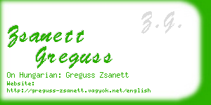 zsanett greguss business card